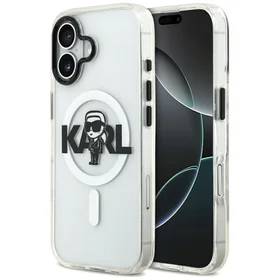 Karl Lagerfeld IML Karl Sketch Logo Magnetinis dėklas telefonui iPhone 17 - permatomas