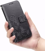 Dėklas Flower Book Samsung A346 A34 5G juodas