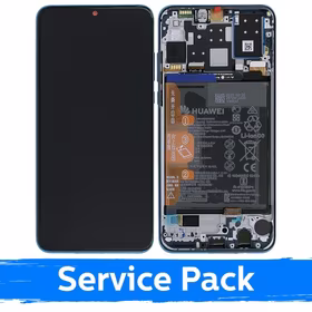 Ekranas skirtas Huawei P30 Lite su rėmeliu / Peacock Blue / (Service Pack)