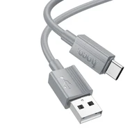 Kabelis USB-A į USB-C Hoco 3A 1 m X107 pilkas