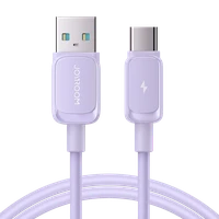 Joyroom Multi-Color Series A14 USB-A / USB-C 3A 1.2 m kabelis - violetinis