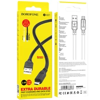 Kabelis BX81 Goodway - USB uz Micro USB - 2,4A, 1 metro ilgio juodas