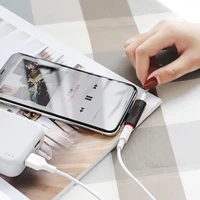 Borofone adapteris BV7 Audio - Lightning į Lightning + 3,5 mm lizdas - baltas