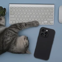 Silikoninis 2 mm dėklas telefonui IPHONE 16 Pro, suderinamas su MagSafe, juodas