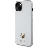Guess GUHCP15MPS4DGPS iPhone 15 Plus 6.7" sidabrinis/sidabrinis kietas dėklas Strass Metalinis Logotipas