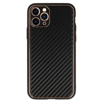 TEL PROTECT Leather Carbon dėklas telefonui Iphone 11 juodas