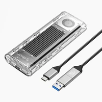 Orico TCM2-G20 M.2 NVME USB-C 3.2 20Gb/s diskų įrenginys - sidabrinis/skaidrus