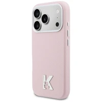 KARL LAGERFELD case for IPHONE 17 Pro compatible with MagSafe KLHMP17L5PGFKHGP (PU FW W/ KHead Logo) pink