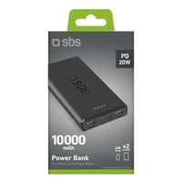 Išorinė baterija SBS TTBB10000FASTPD20K 10000 mAh 20W su Power Delivery - juoda