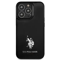 US Polo USHCP13XUMHK iPhone 13 Pro Max 6.7" juodas/juodas kietas dėklas Horses Logo