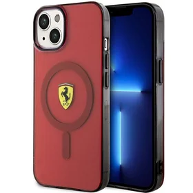 Ferrari FEHMP14SURKR iPhone 14 6.1" raudonas kietas dėklas telefonui pusiau permatomas magnetinis (MagSafe)