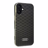 Audi IML Siuvinėjimo raštas Magnetinis iPhone 16 Plus 6.7" juodas/juodas kietas dėklas AU-IMLMIP16M-Q5/D3-BK