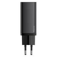 Baseus GaN2 Lite greitas įkroviklis 65W USB / USB Type-C Quick Charge 3.0 Power Delivery (gallium nitride) juodas