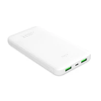 Išorinė baterija Puro Balta 10000mAh 12W 2xUSB-A + USB-C - balta