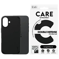 CARE by PanzerGlass dvigubos apsaugos dėklas telefonui iPhone 16 - juodas