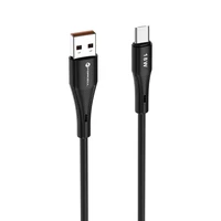 Kabelis FORCELL F-ENERGY C341 USB A į Micro USB QC3.0 2,4A 18W Silikoninis 1 m juodas (m)
