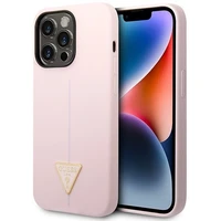 Guess Silikoninis Triangle iPhone 14 Pro 6.1 "dėklas - violetinis