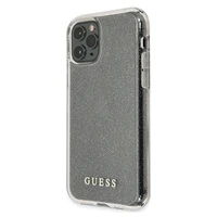 Guess GUHCN58PCGLSI iPhone 11 Pro sidabriškas kietasis dėklas Glitter