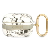 Guess GUAPHCHMAG AirPods Pro dėklas pilkas/pilkas Marmuro Dirželių kolekcija