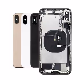 Galinis dangtelis skirtas iPhone Xs Max / Black / (Pilnas korpusas + Smulkios dalys) / OEM