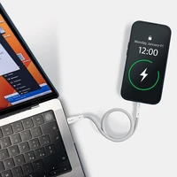 Puro magnetinis USB-C - USB-C 60W USB 3.2 (20 Gbps) 1m magnetinis kabelis - baltas