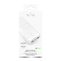 Išorinė baterija Puro DAILY 20 PLUS 20000mAh 2x USB-A / 1x USB-C 22.5W PD AFC - balta