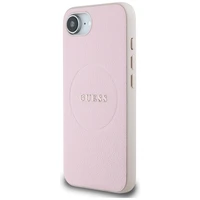 Guess Grained Ring MagSafe dėklas telefonui iPhone 16e - rožinė