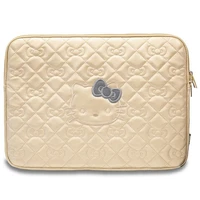 Hello Kitty Zip PU Quilted Bows dėklas 14" nešiojamam kompiuteriui - auksinis
