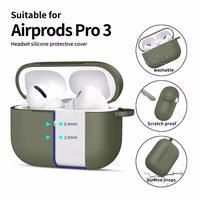 Tech-Protect silikoninis dėklas su kabliuku AirPods Pro ausinėms - alyvuogių