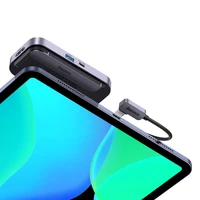 Baseus PadJoy universalus USB-C HUB planšetei / išmaniajam telefonui 4in1 USB-C - tamsiai pilkas