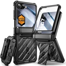 Supcase Unicorn Beetle Pro dėklas telefonui Samsung Galaxy Z Flip 7 - juodas