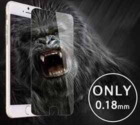 LCD apsauginis stikliukas "Gorilla 0.18mm" Apple iPhone 14 Plus/13 Pro Max juodas be įpakavimo