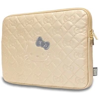 Hello Kitty Zip PU Quilted Bows dėklas 14" nešiojamam kompiuteriui - auksinis