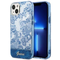 Guess GUHCP14MHGPLHB iPhone 14 Plus 6.7 "mėlynas/mėlynas kietas dėklas Porcelain Collection