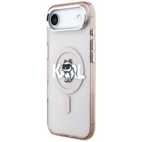 Karl Lagerfeld IML Choupette Sketch Logo MagSafe dėklas telefonui iPhone 17 Air - rožinė