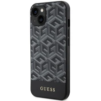 Guess GUHMP14SHGCFSEK iPhone 14 6.1" juodas/juodas kietas dėklas GCube Stripes Magnetinis