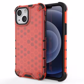 Honeycomb Case šarvu dangtelis su TPU buferiu iPhone 13 mini raudonas