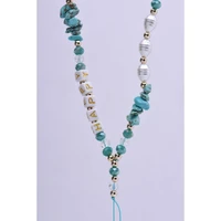 HAPPY telefoninis dirželis, telefono pakabukas / ilgis 44 cm (kilpoje 22 cm) / rankoje - šviesiai mėlynas