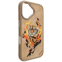 Nimmy Tiger magnetinis dėklas telefonui iPhone 16 - rudas