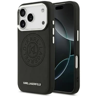 Karl Lagerfeld Point & Metal Logo Magnetinis dėklas telefonui iPhone 17 Pro - Juodas