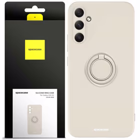 Spacecase Silikoninis dėklas su žiedu Galaxy A34 5G kaulo spalvos