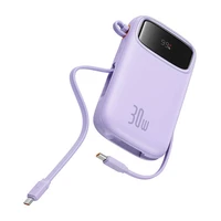 Išorinė baterija Baseus QPow 2 10000mAh 30W 2xUSB-C (violetinė)