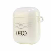 Audi IML geometrinis raštas dėklas AirPods 1 / 2 - baltas