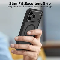 Tech-Protect MagEdge MagSafe dėklas telefonui iPhone 17 Pro Max - matinė juoda