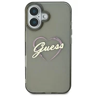 Guess IML Heart dėklas telefonui iPhone 16 Plus - juodas
