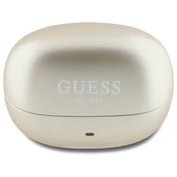 Guess Bluetooth ausinės GUTWST88MCTGD TWS + įkrovimo stotelė auksinės/auksinės kapsulė spausdintas logotipas