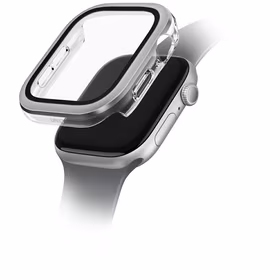 Uniq Voute dėklas su grūdintu stiklu Apple Watch 10 42 mm - sidabrinis