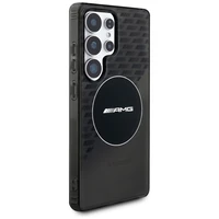 AMG Magnetinis permatomas rombų dėklas telefonui Samsung Galaxy S25 Ultra - juodas