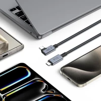 Tech-Protect UltraBoost Max L USB-C 4.0 (tiesus) / USB-C 4.0 (kampuotas) PD 240W 8K 40Gbps 1.5m kabelis - pilkas