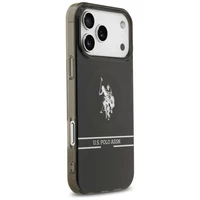 US Polo DH and Bottom Stripe Logo MagSafe Dėklas telefonui iPhone 17 Pro Max - juodas